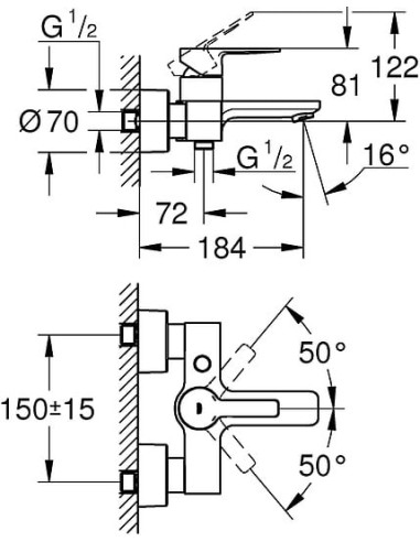 Grohe jaucējkrāns vannai ar dušu Lineare New 33849DC1 - 3