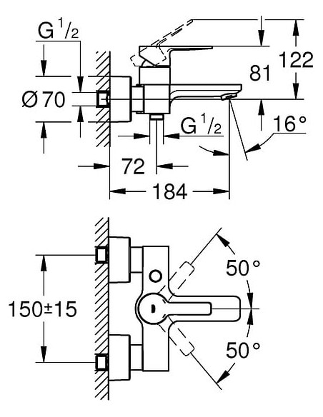 Grohe jaucējkrāns vannai ar dušu Lineare New 33849DC1 - 3 Grohe jaucējkrāns vannai ar dušu Lineare New 33849DC1 - 3