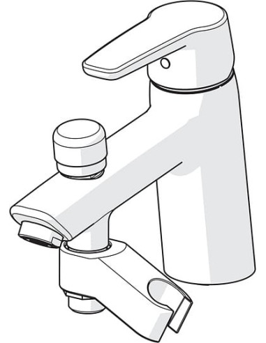 Oras jaucējkrāns vannai ar dušu Saga 3946F