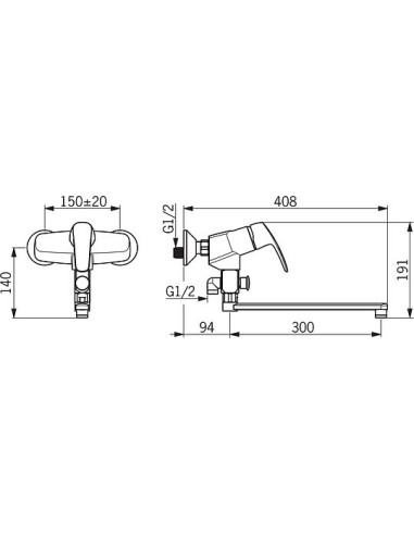 Oras universāls jaucējkrāns Safira 1073X