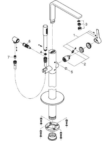 Grohe jaucējkrāns vannai ar dušu Lineare New 23792001 - 5