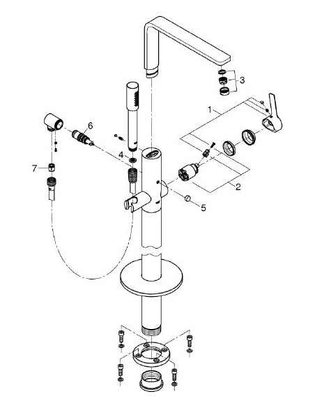 Grohe jaucējkrāns vannai ar dušu Lineare New 23792001 - 5 Grohe jaucējkrāns vannai ar dušu Lineare New 23792001 - 5
