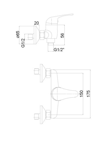 Dušas krāns ar komplektu MG-3241, SATO