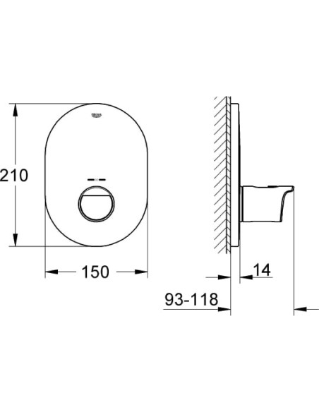 Grohe termostata jaucējkrāns vannai ar dušu Grohtherm 2000 New 19352001 - 3