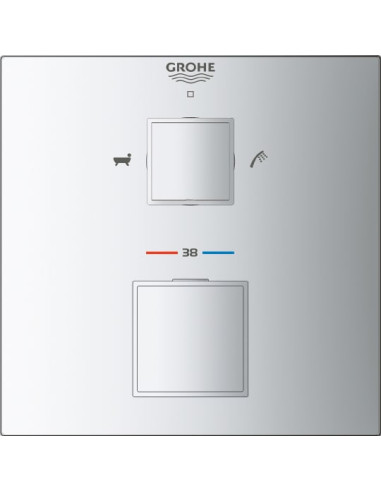 Grohe termostata jaucējkrāns vannai ar dušu Grohtherm Cube 24155000 - 3