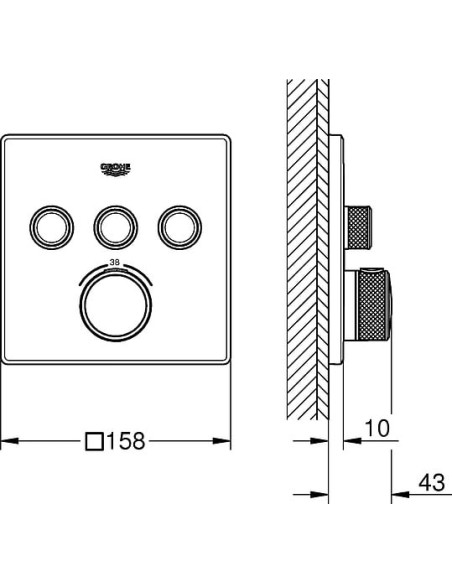 Grohe termostata jaucējkrāns vannai ar dušu Grohtherm SmartControl 29157LS0 - 7 Grohe termostata jaucējkrāns vannai ar dušu Grohtherm SmartControl 29157LS0 - 7