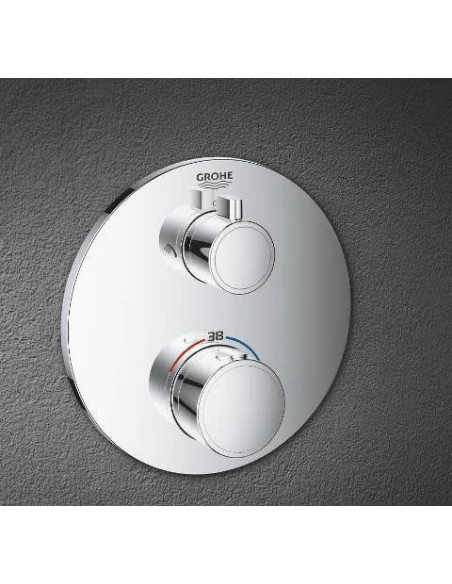 Grohe termostata jaucējkrāns vannai ar dušu Grohtherm 24077000 - 3 Grohe termostata jaucējkrāns vannai ar dušu Grohtherm 24077000 - 3