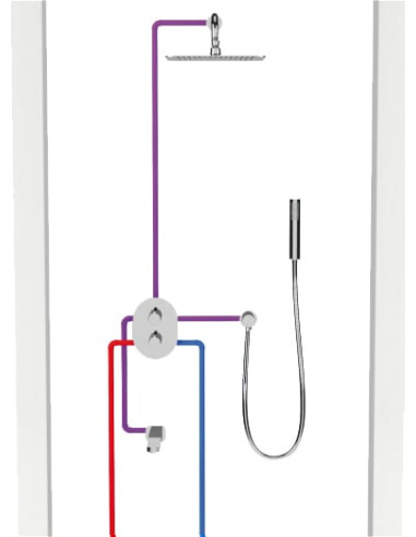 Ravak termostata jaucējkrāns vannai ar dušu Chrome CR 067.00 - 3