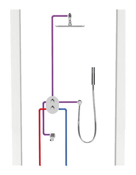 Ravak termostata jaucējkrāns vannai ar dušu Chrome CR 067.00 - 3 Ravak termostata jaucējkrāns vannai ar dušu Chrome CR 067.00 - 3