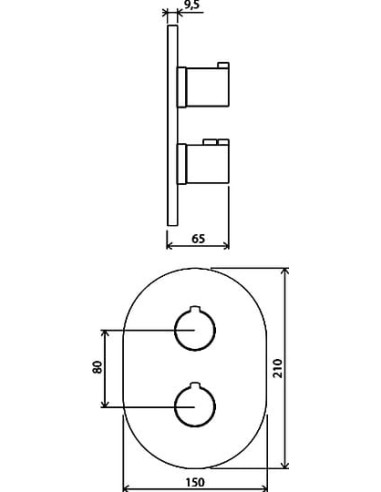 Ravak termostata jaucējkrāns vannai ar dušu Chrome CR 067.00 - 4