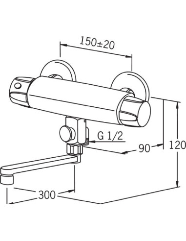 Oras universāls termostata jaucējkrāns Nova 7446X