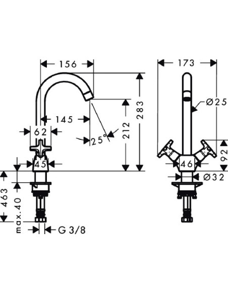 Hansgrohe virtuves jaucējkrāns Logis Classic 71285000