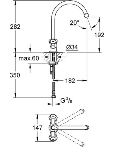 Grohe virtuves jaucējkrāns Costa L 31831001 - 8