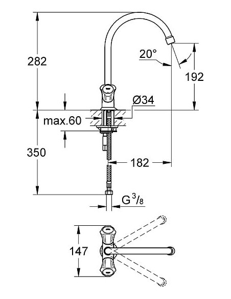 Grohe virtuves jaucējkrāns Costa L 31831001 - 8 Grohe virtuves jaucējkrāns Costa L 31831001 - 8