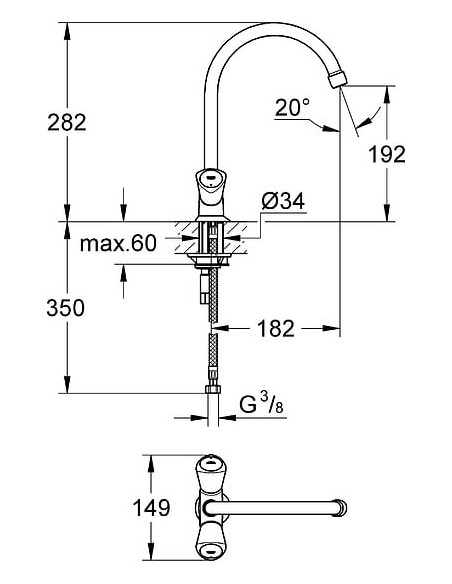 Grohe virtuves jaucējkrāns Costa S 31819001 - 7