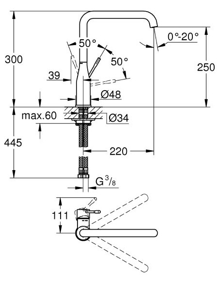Grohe virtuves jaucējkrāns Essence New 30269DL0 - 4 Grohe virtuves jaucējkrāns Essence New 30269DL0 - 4