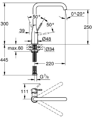 Grohe virtuves jaucējkrāns Essence New 30269GN0 - 7