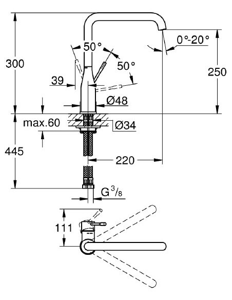 Grohe virtuves jaucējkrāns Essence New 30269GN0 - 7 Grohe virtuves jaucējkrāns Essence New 30269GN0 - 7