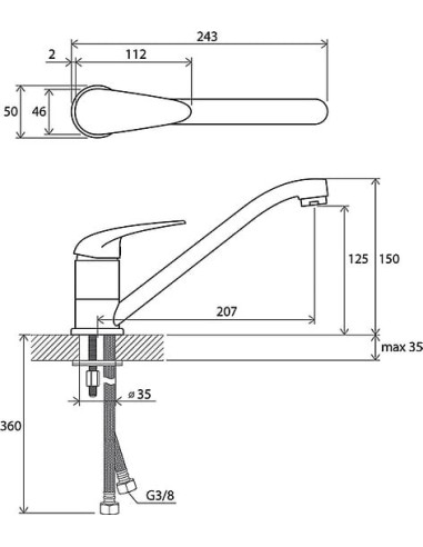 Ravak virtuves jaucējkrāns Suzan SN 016.00 - 5