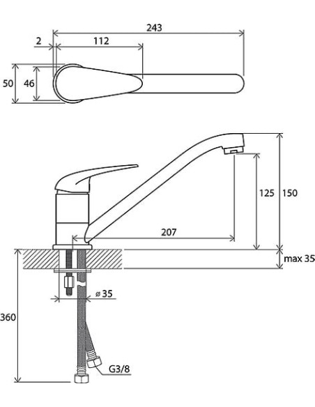 Ravak virtuves jaucējkrāns Suzan SN 016.00 - 5