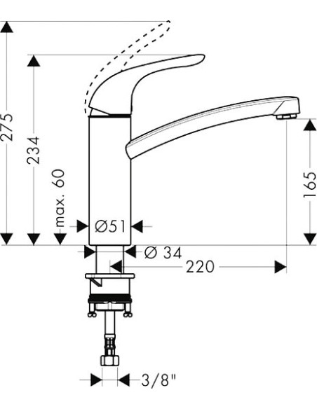 Hansgrohe virtuves jaucējkrāns Focus E 31780000