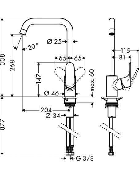 Hansgrohe virtuves jaucējkrāns Focus 31820000