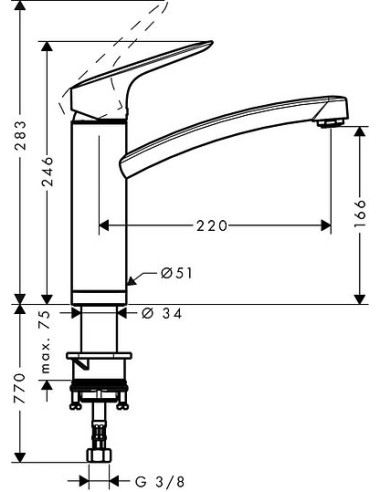 Hansgrohe virtuves jaucējkrāns Logis 71833000