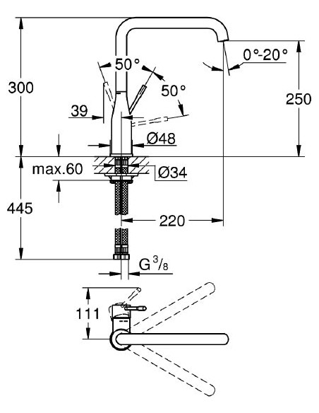 Grohe virtuves jaucējkrāns Essence New 30269GL0 - 5