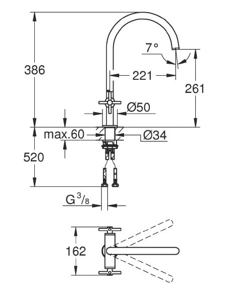 Grohe virtuves jaucējkrāns Atrio New 30362000 - 4