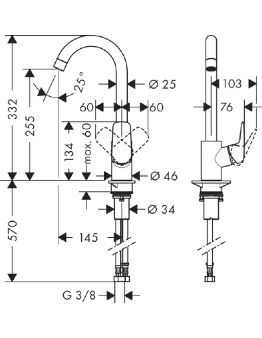 Hansgrohe virtuves jaucējkrāns Logis 71835000