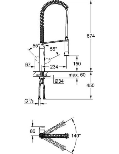 Grohe virtuves jaucējkrāns K7 32950000 - 6