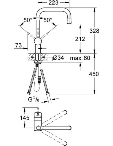 Grohe virtuves jaucējkrāns Minta 32067000 - 9