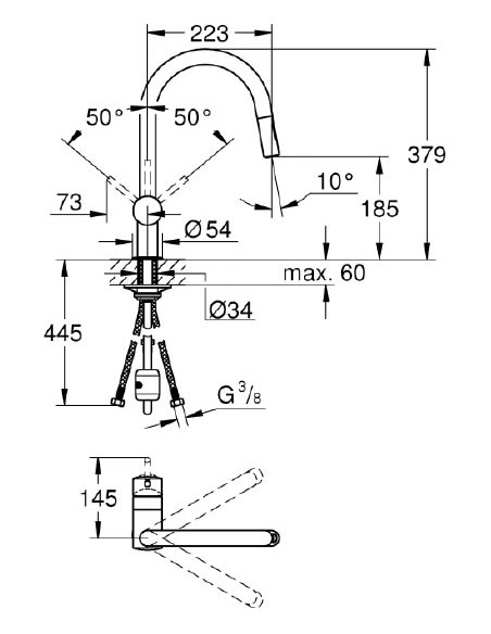 Grohe virtuves jaucējkrāns Minta 32321002 - 3