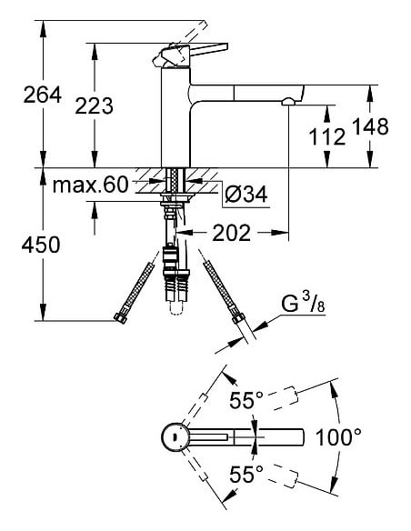 Grohe virtuves jaucējkrāns Concetto 31129001 - 5