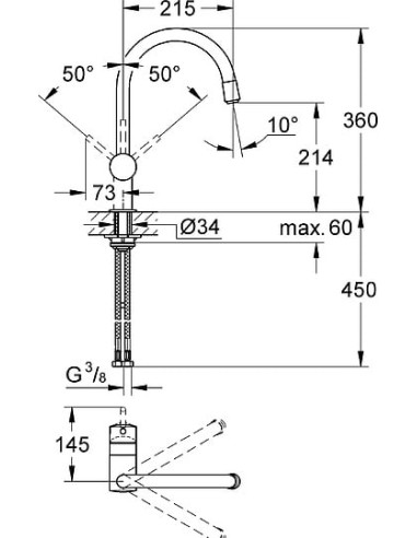 Grohe virtuves jaucējkrāns Minta 32918000 - 4