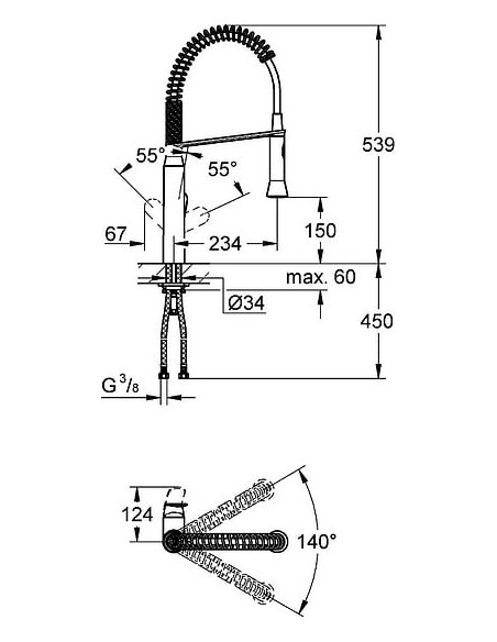 Grohe virtuves jaucējkrāns K7 31379DC0 - 4 Grohe virtuves jaucējkrāns K7 31379DC0 - 4