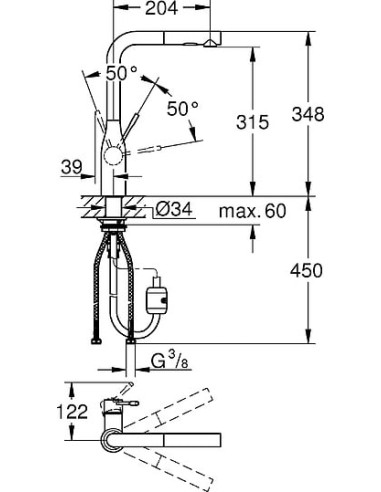 Grohe virtuves jaucējkrāns Essence 30270000 - 10