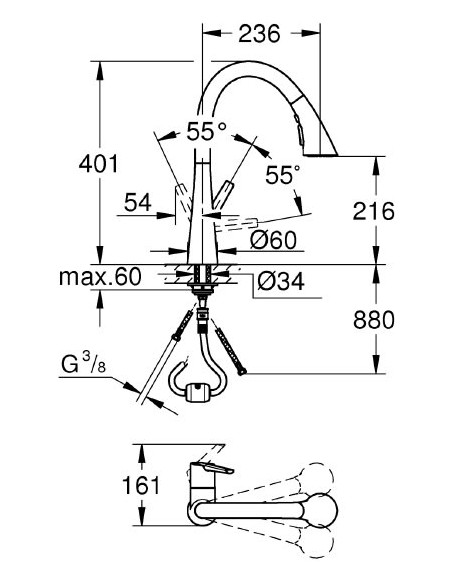 Grohe virtuves jaucējkrāns Zedra 32294002 - 7 Grohe virtuves jaucējkrāns Zedra 32294002 - 7