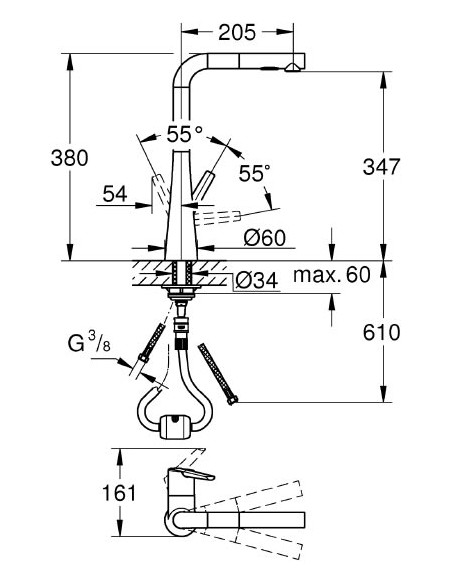 Grohe virtuves jaucējkrāns Zedra 32553002 - 6