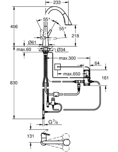 Grohe virtuves jaucējkrāns Zedra Touch 30219002 - 7