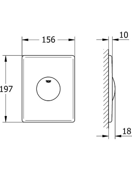 Grohe poda skalošanas poga Surf 37063000 - 6 Grohe poda skalošanas poga Surf 37063000 - 6