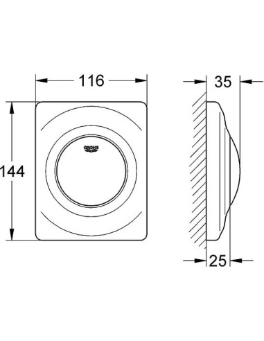 Grohe poda skalošanas poga Surf 38808000 - 4