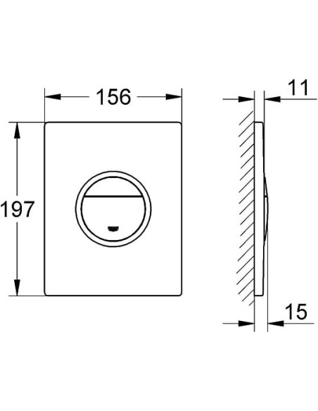 Grohe poda skalošanas poga Nova Cosmopolitan Light 38809000 - 16 Grohe poda skalošanas poga Nova Cosmopolitan Light 38809000 - 16