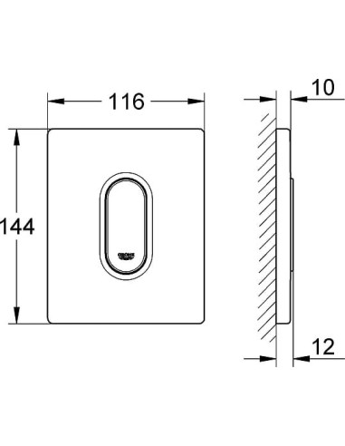 Grohe poda skalošanas poga Arena Cosmopolitan 38857P00 - 3