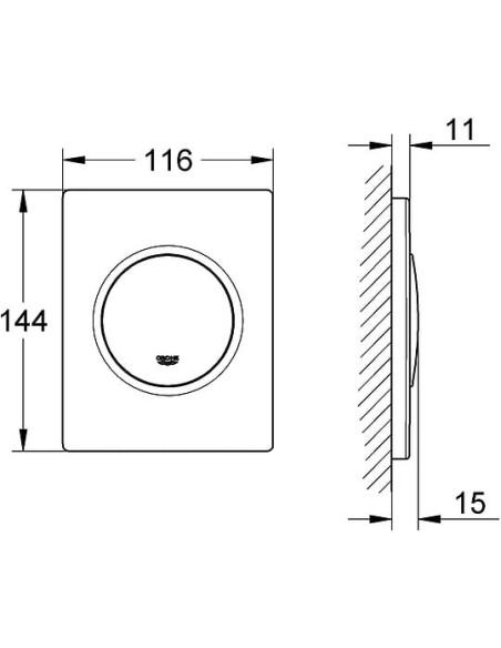Grohe poda skalošanas poga Nova cosmopolitan 38804000 - 4