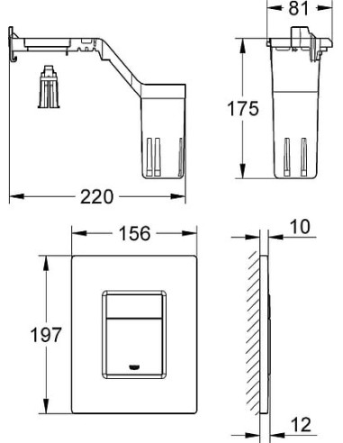 Grohe poda skalošanas poga Skate Cosmopolitan Set Fresh 38805000 - 9