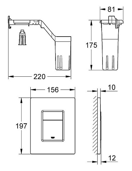 Grohe poda skalošanas poga Skate Cosmopolitan Set Fresh 38805000 - 9