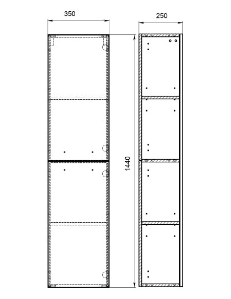 Cersanit augsts skapis Melar - 4 Cersanit augsts skapis Melar - 4