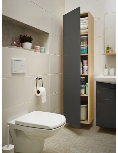 Cersanit augsts skapis Smart, pelēks, 40x170cm - 3