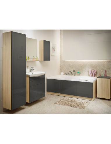 Cersanit augsts skapis Smart, pelēks, 40x170cm - 5